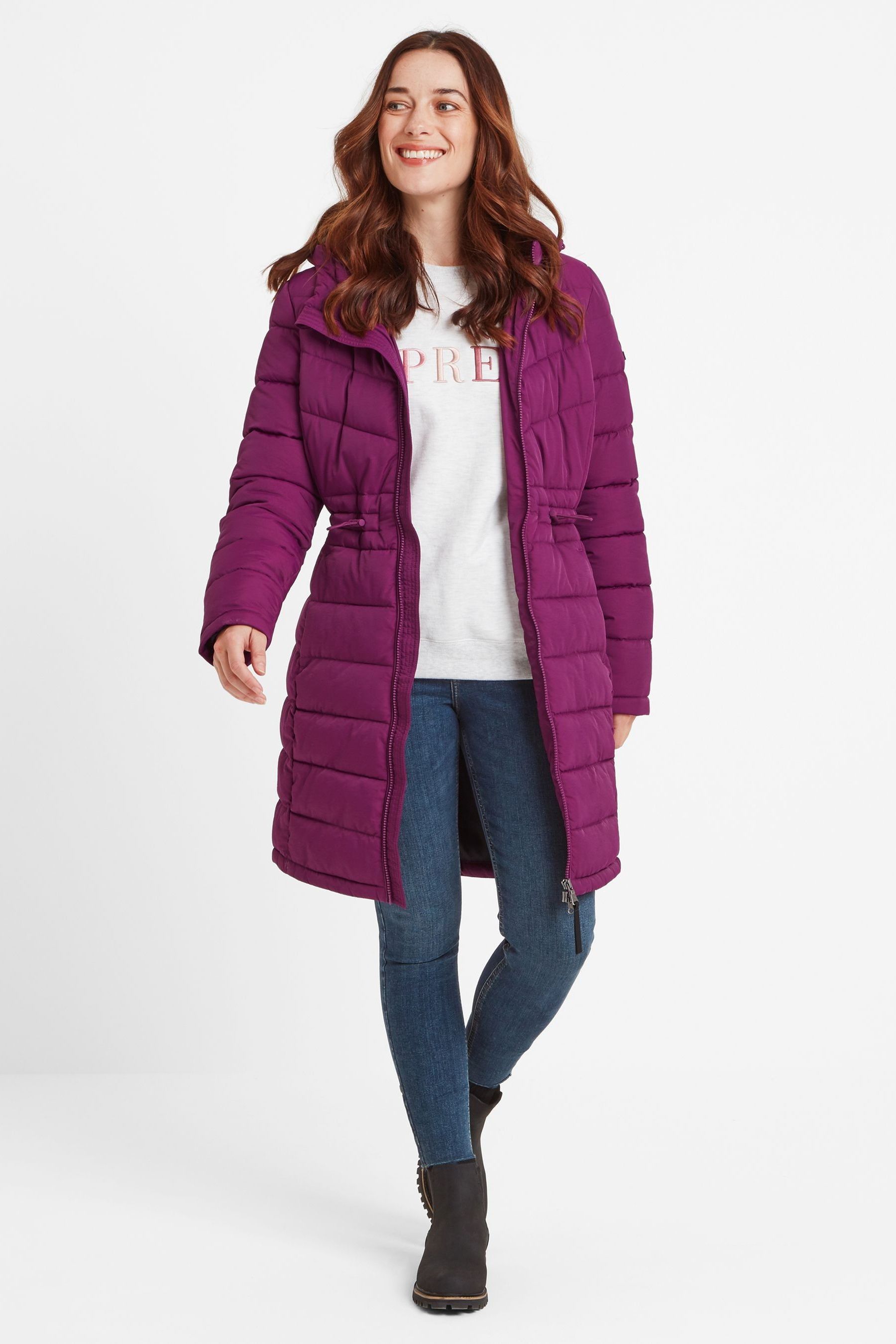 Purple parka women's new arrivals