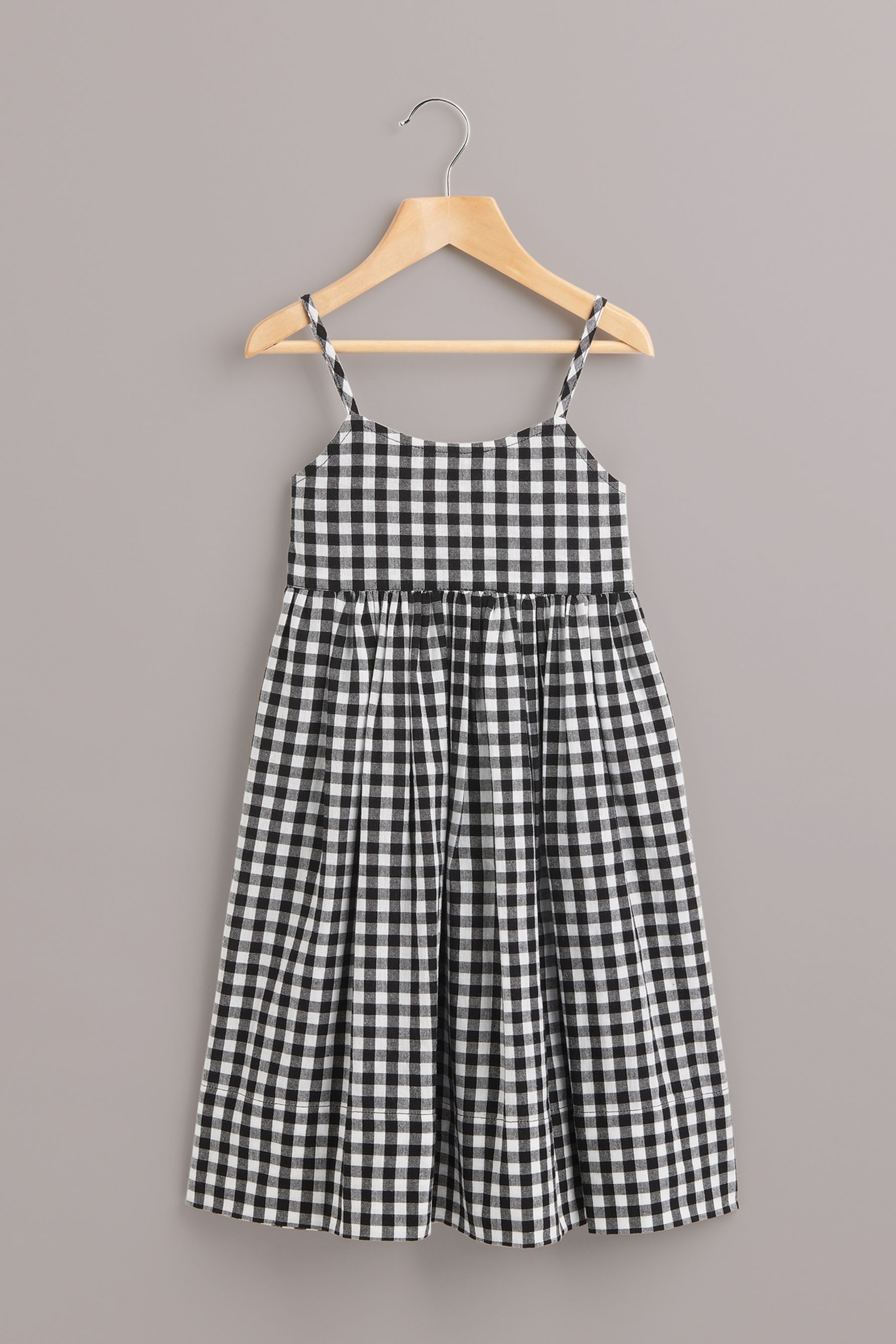 Whistles Black Multi Kids Gingham Carmen 100 Cotton Dress 3 4 Yrs Girls