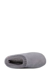 Totes Grey Ladies Isotoner Popcorn Full Back Bootie Slippers - Image 3 of 5