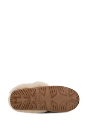 Totes Brown Ladies Isotoner Real Suede Bootie Slippers - Image 3 of 5