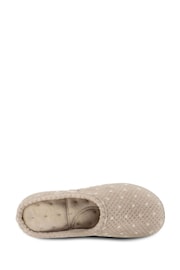 Totes Natural Isotoner Popcorn Terry Mules Slippers - Image 3 of 5