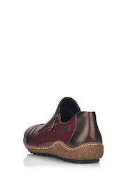 Rieker Womens Red Zipper Shoes - Image 2 of 10