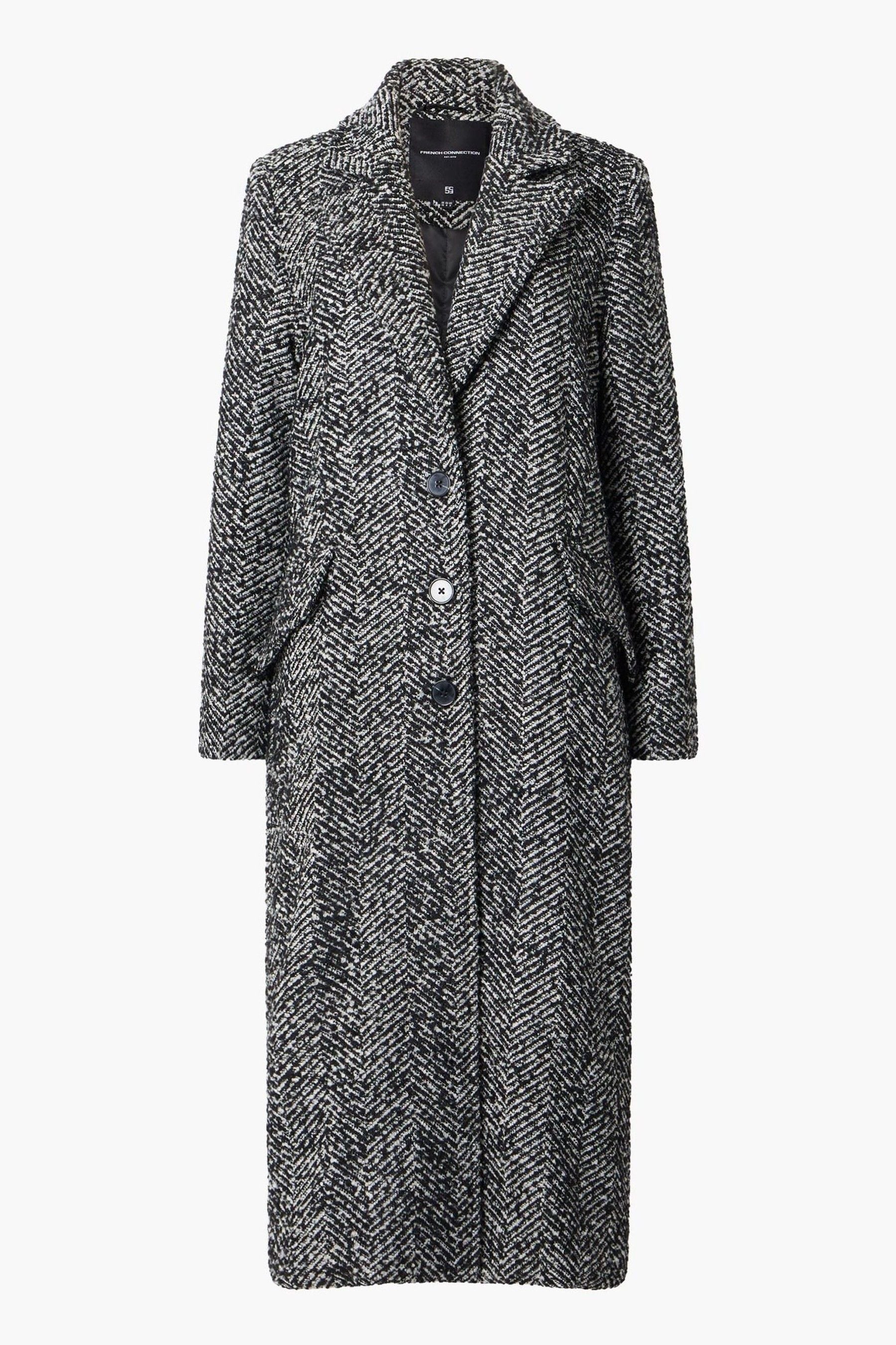 French connection black coat hot sale