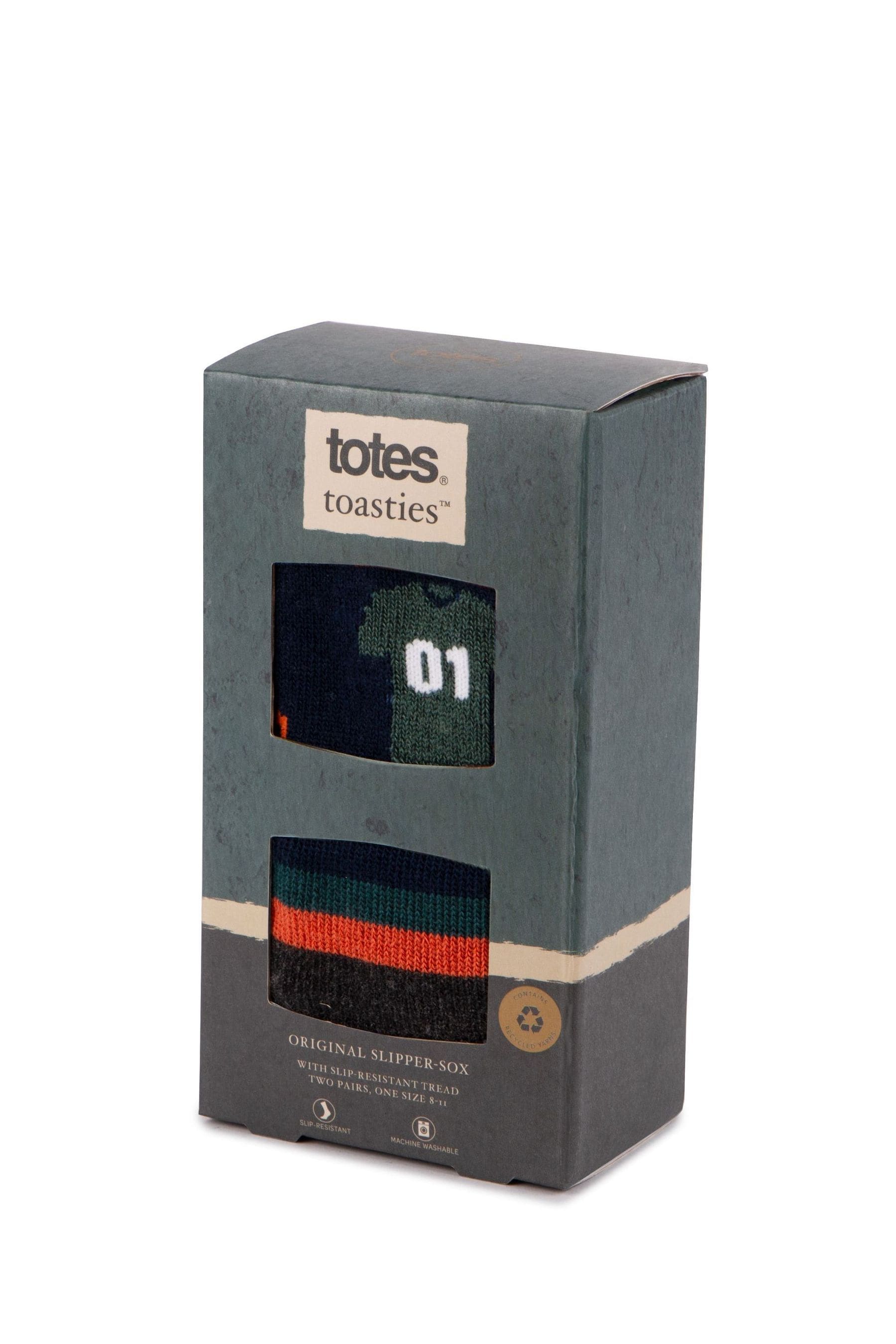 Buy Totes Blue Mens Original Slipper Socks 2 Pack from Next Luxembourg