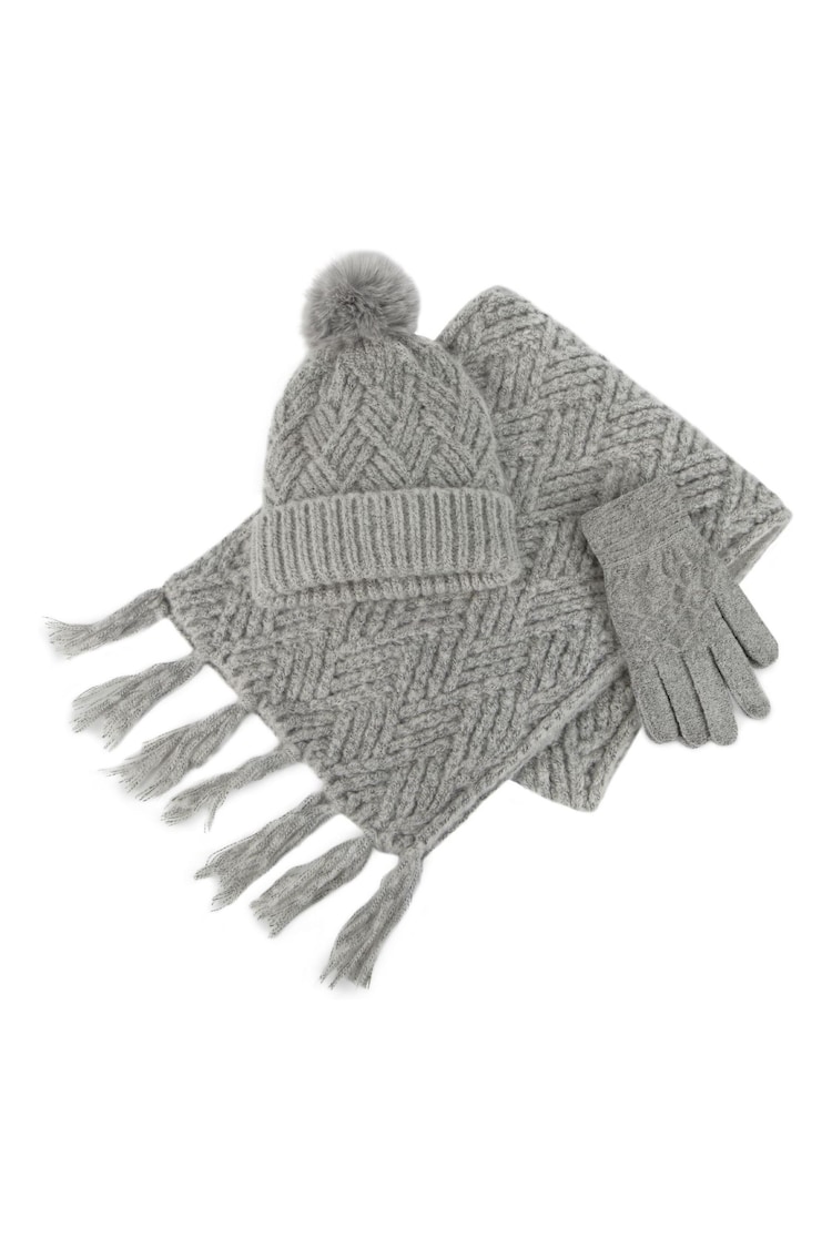 Totes Ladies Knitted Hat, Scarf & Gloves Set - Image 4 of 4