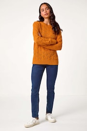 Roman Orange Petite Crochet Knit Jumper - Image 2 of 5