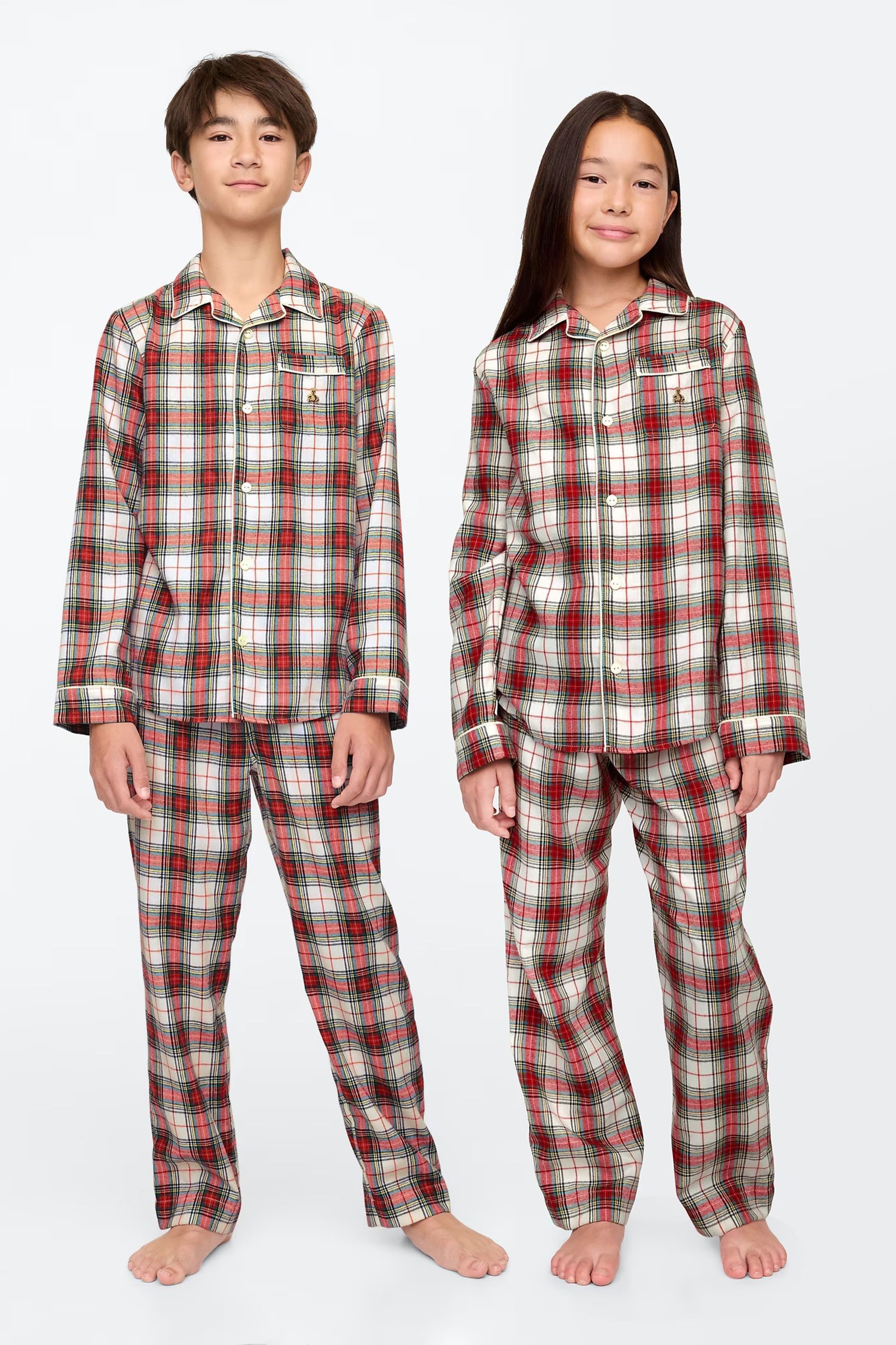 Buy Gap Red Long Sleeve Flannel Pyjama Set 4 13yrs from the Next UK online shop