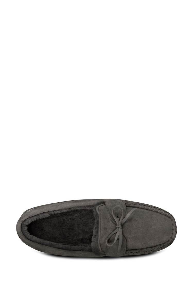 Totes Blue Mens Suedette Moccasin Slippers - Image 5 of 5