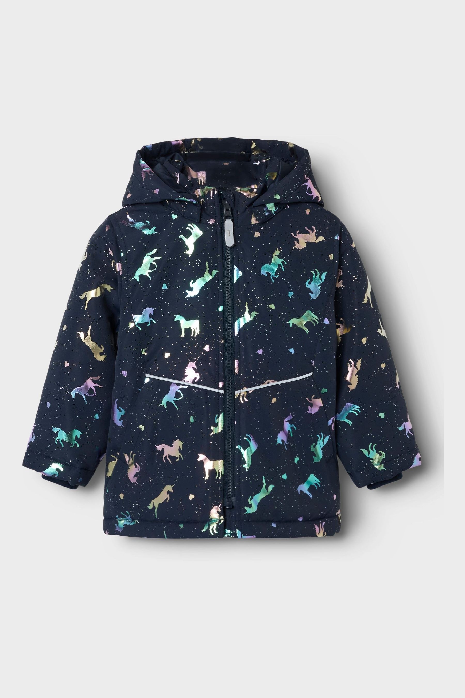 Buy Name It Blue Girls Unicorn Print Parka Jacket from Next Germany