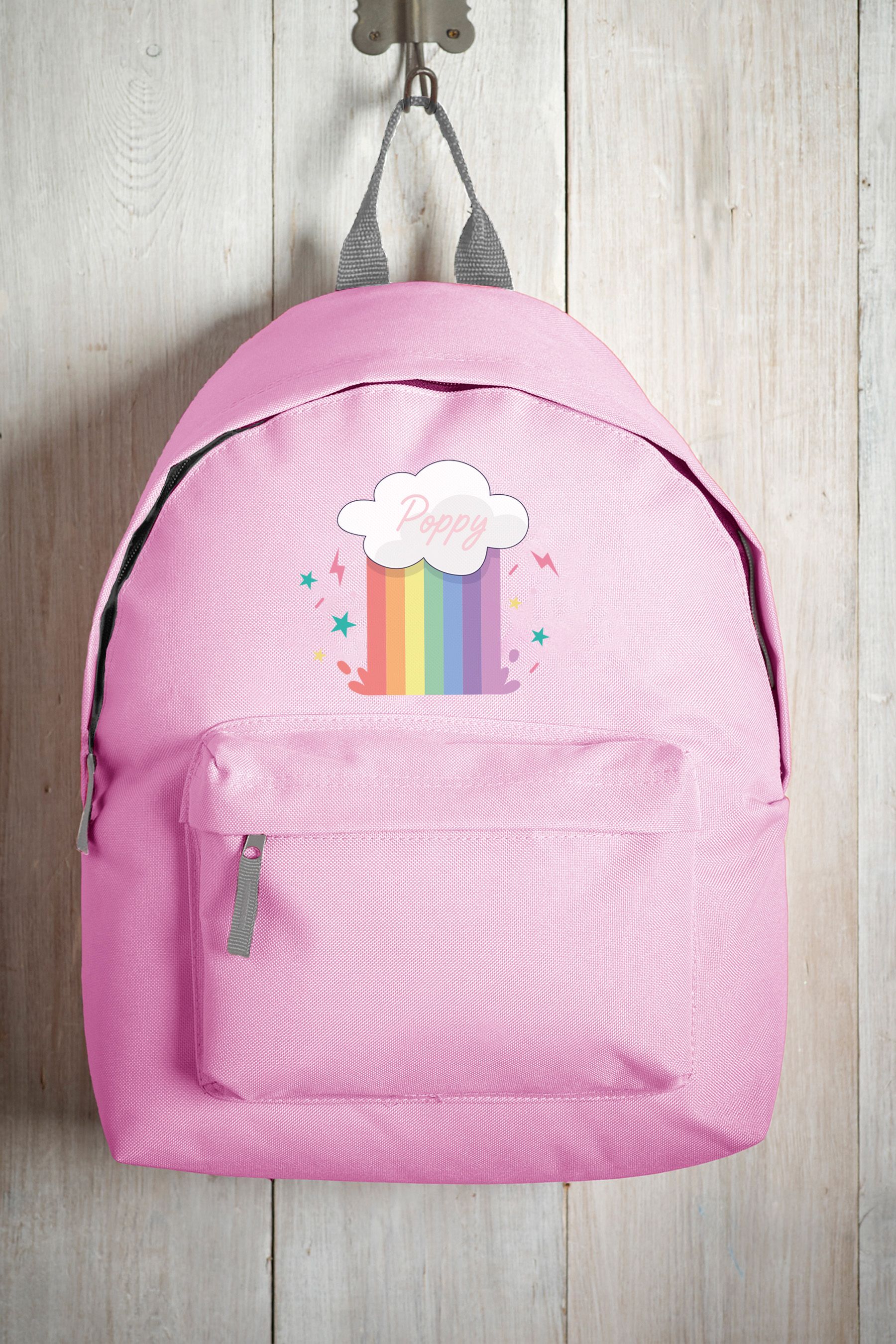 Buy Loveabode Pink Personalised Rainbow Cloud Backpack from the Next UK online shop