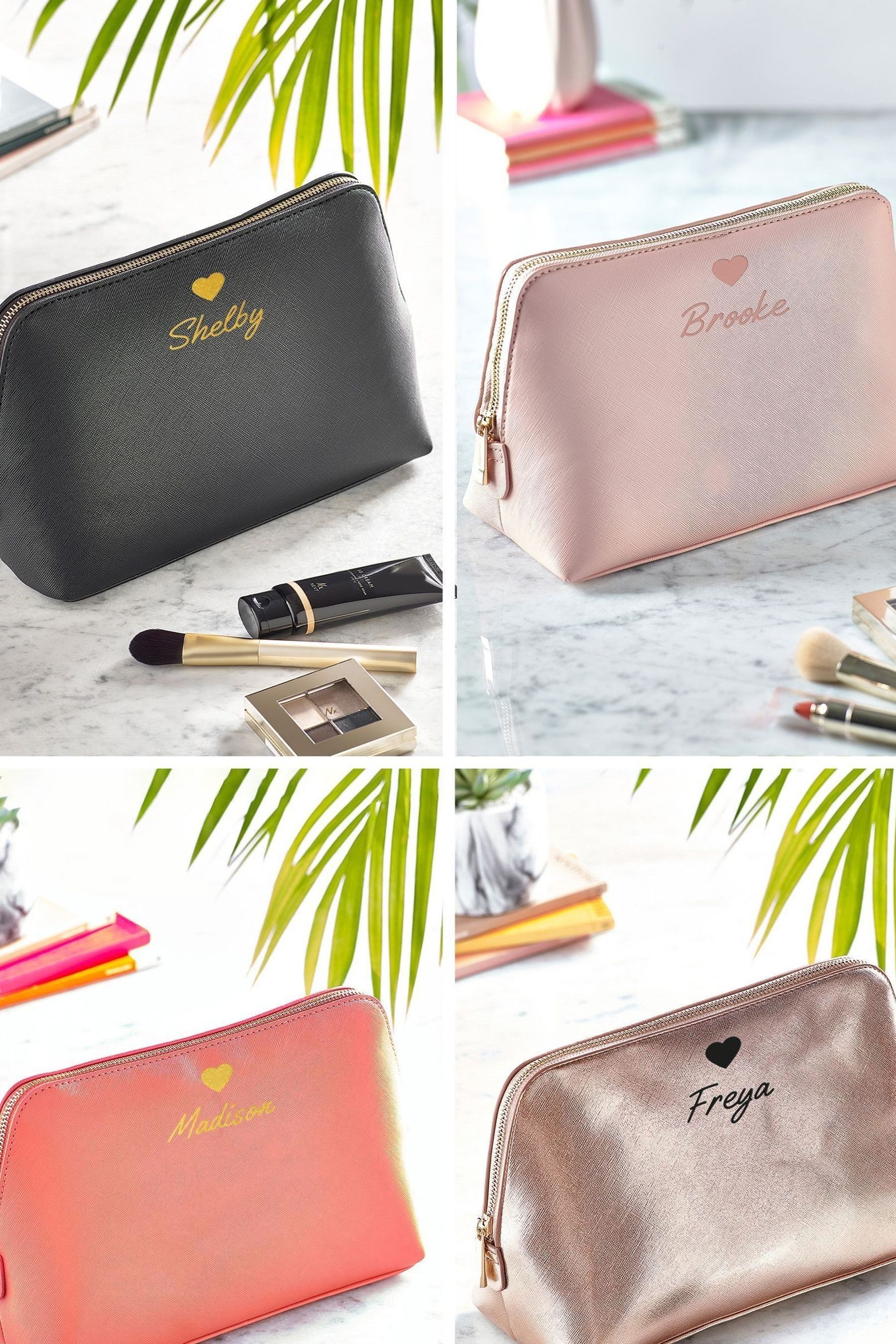 Buy Loveabode Large Silver Personalised Make Up Bag from the Next UK online shop