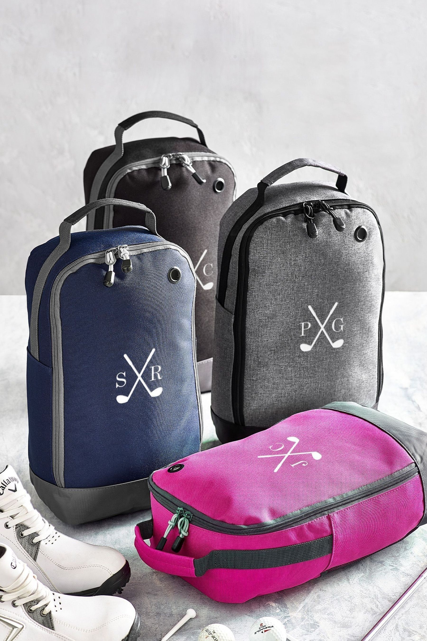 Buy Loveabode Personalised Golf Black Shoes Bag from the Next UK online shop