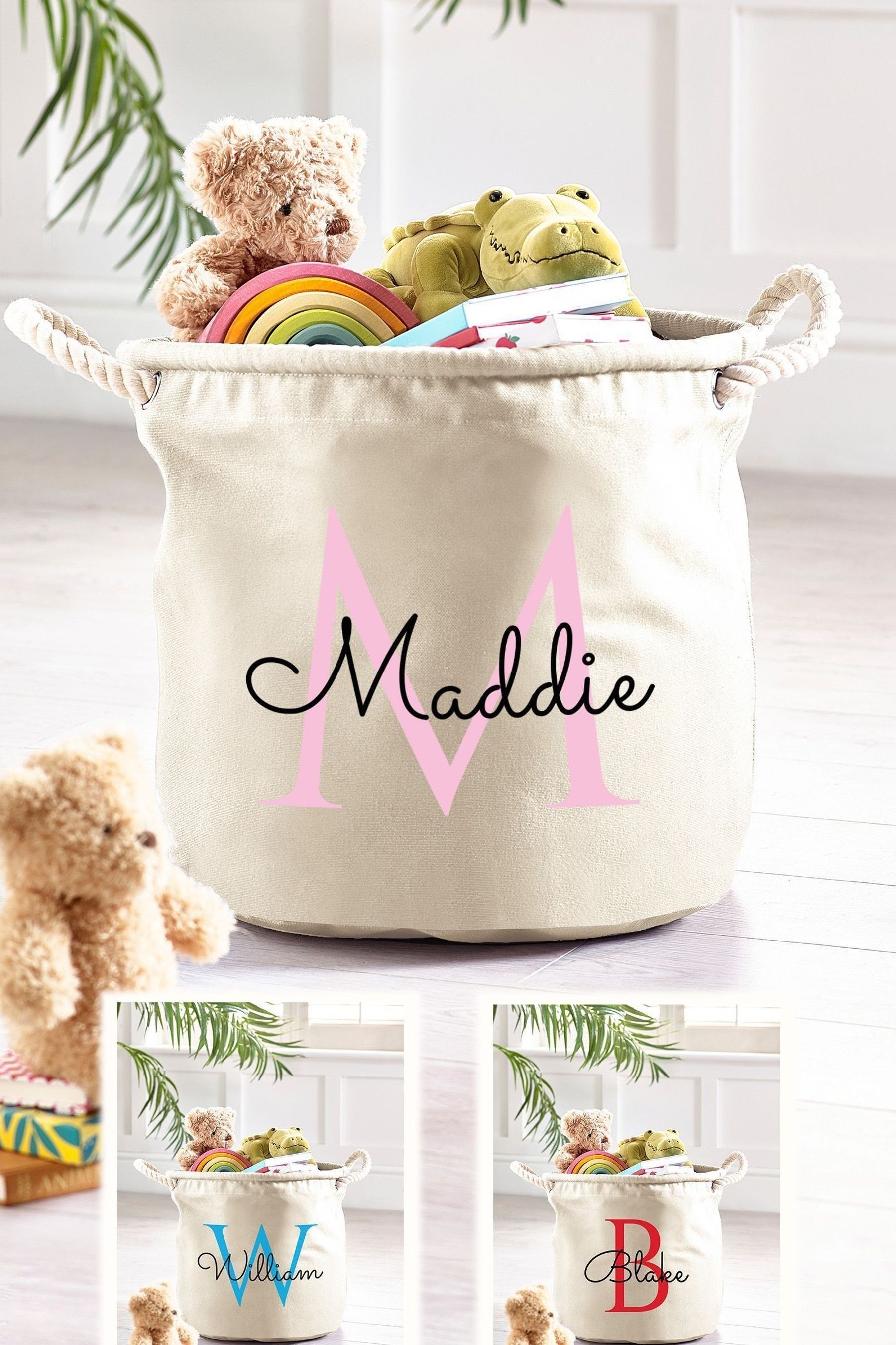 Buy Loveabode Childrens Grey Personalised Storage Basket from the Next UK online shop