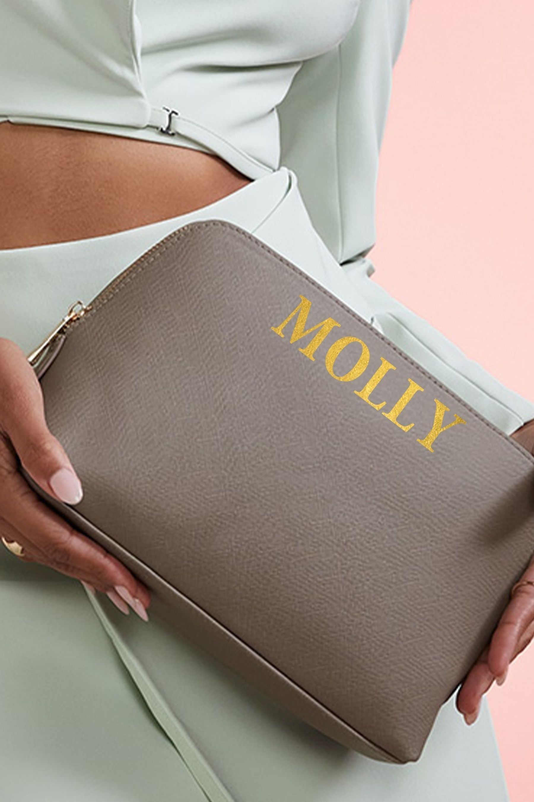 Buy Loveabode Large Natural Personalised Make Up Bag from the Next UK online shop
