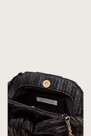 Monsoon Black Isla Plisse Bow Bag - Image 3 of 3