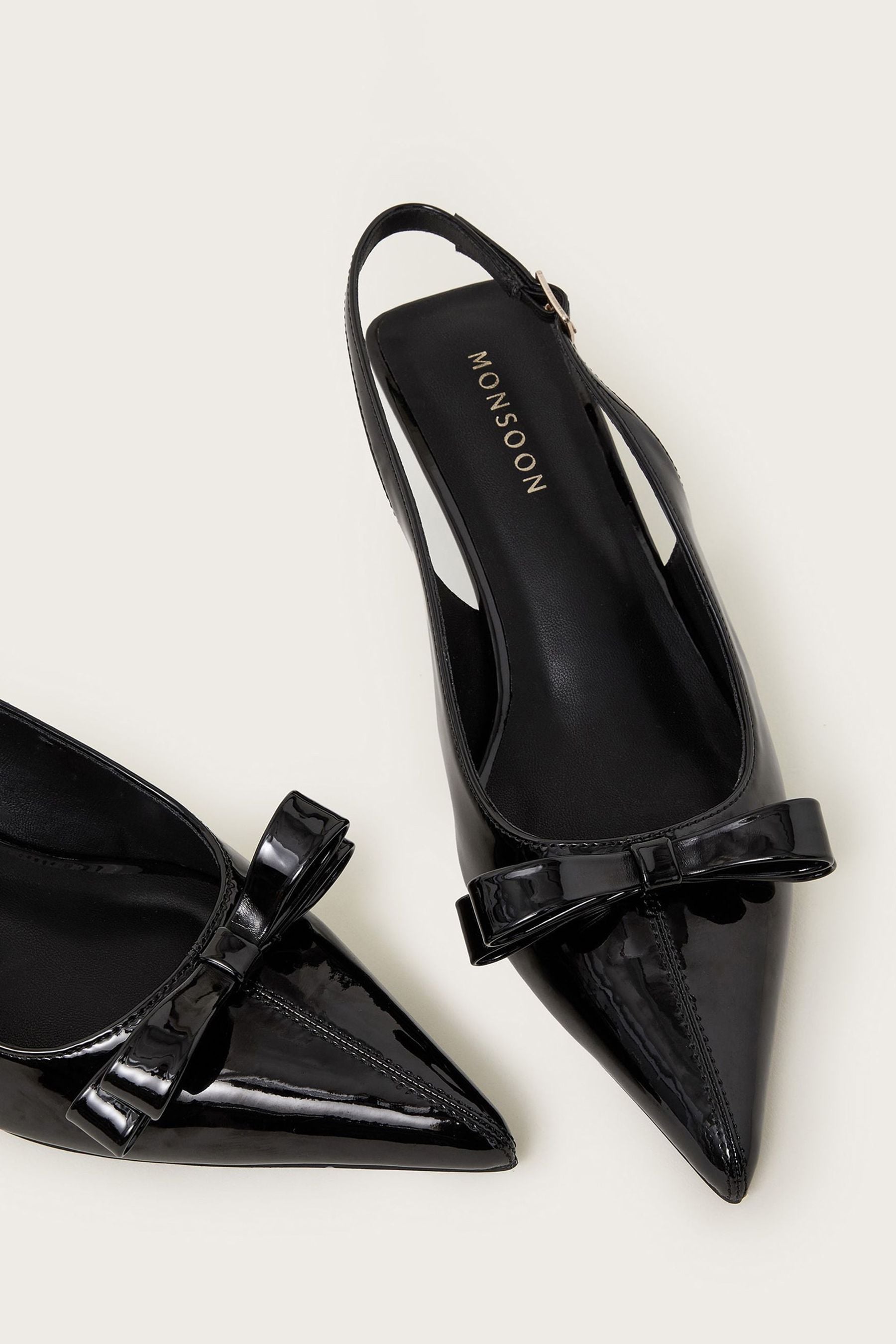 Patent slingback heels cheap