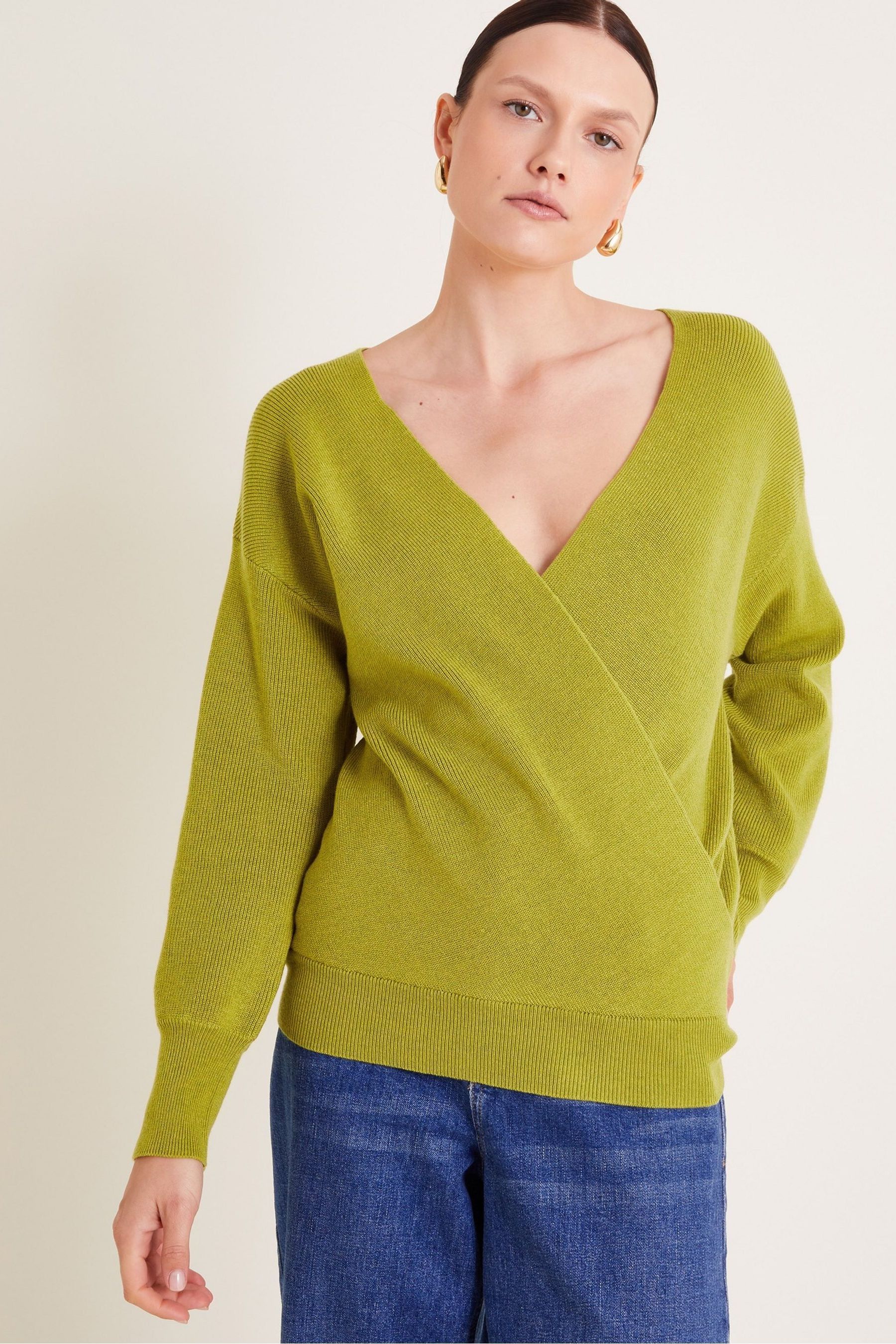 Monsoon green jumper hotsell