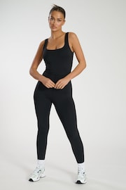 South Beach Black Scoop Vest Unitard Jumpsuit - Image 3 of 6