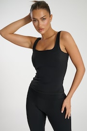 South Beach Black Scoop Vest Top - Image 3 of 5