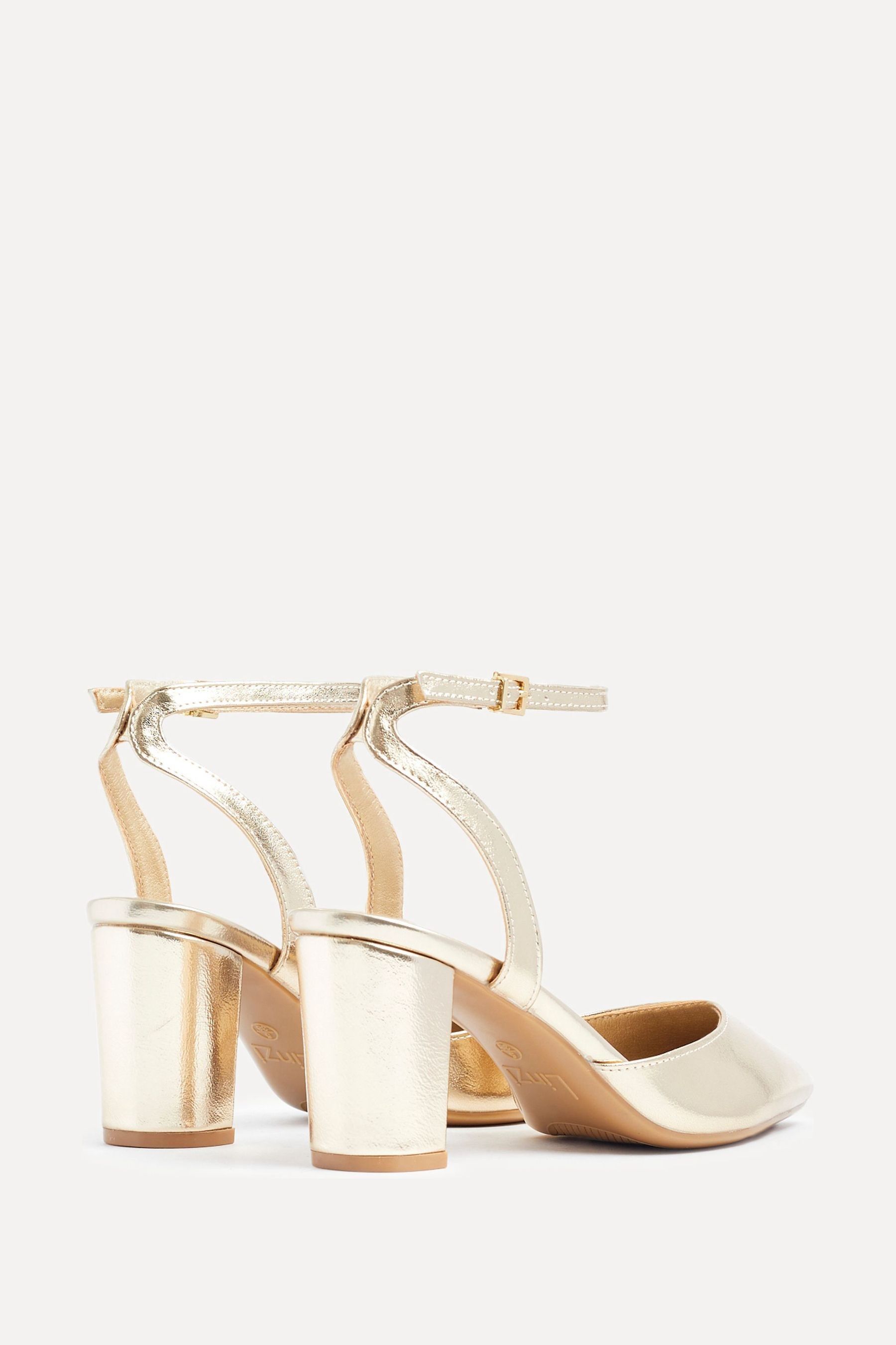 Buy Linzi Gold Rendall Open Back Block Heeled Court Shoes from the Next UK online shop