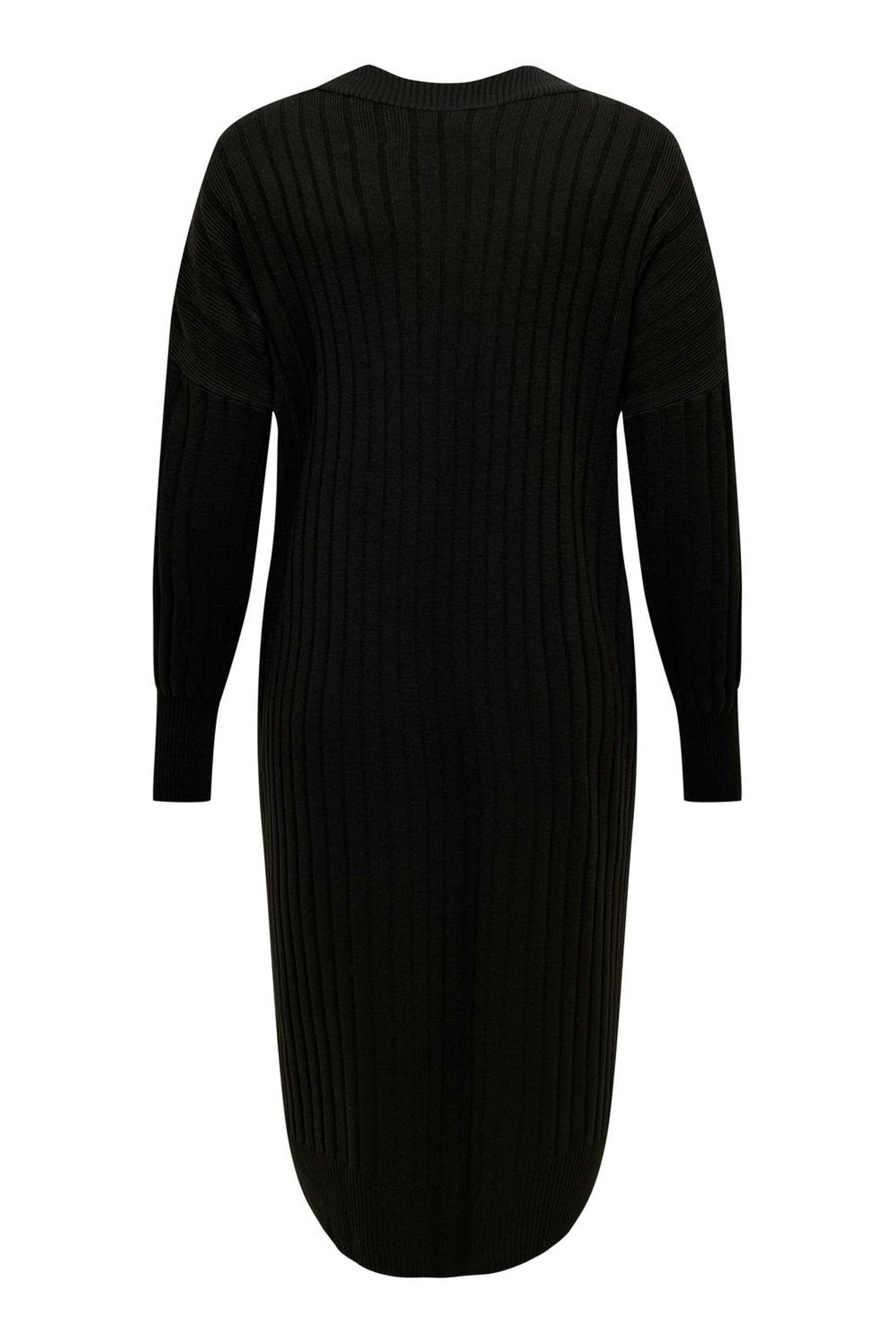 Buy ONLY Curve Black Ribbed Knitted Midi Jumper Dress from Next USA