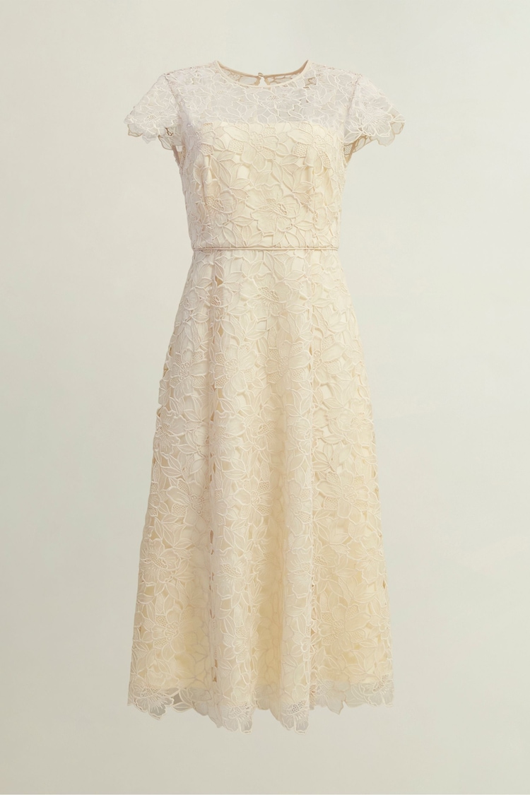 Hobbs Cream Johanna Lace Dress - Image 3 of 3