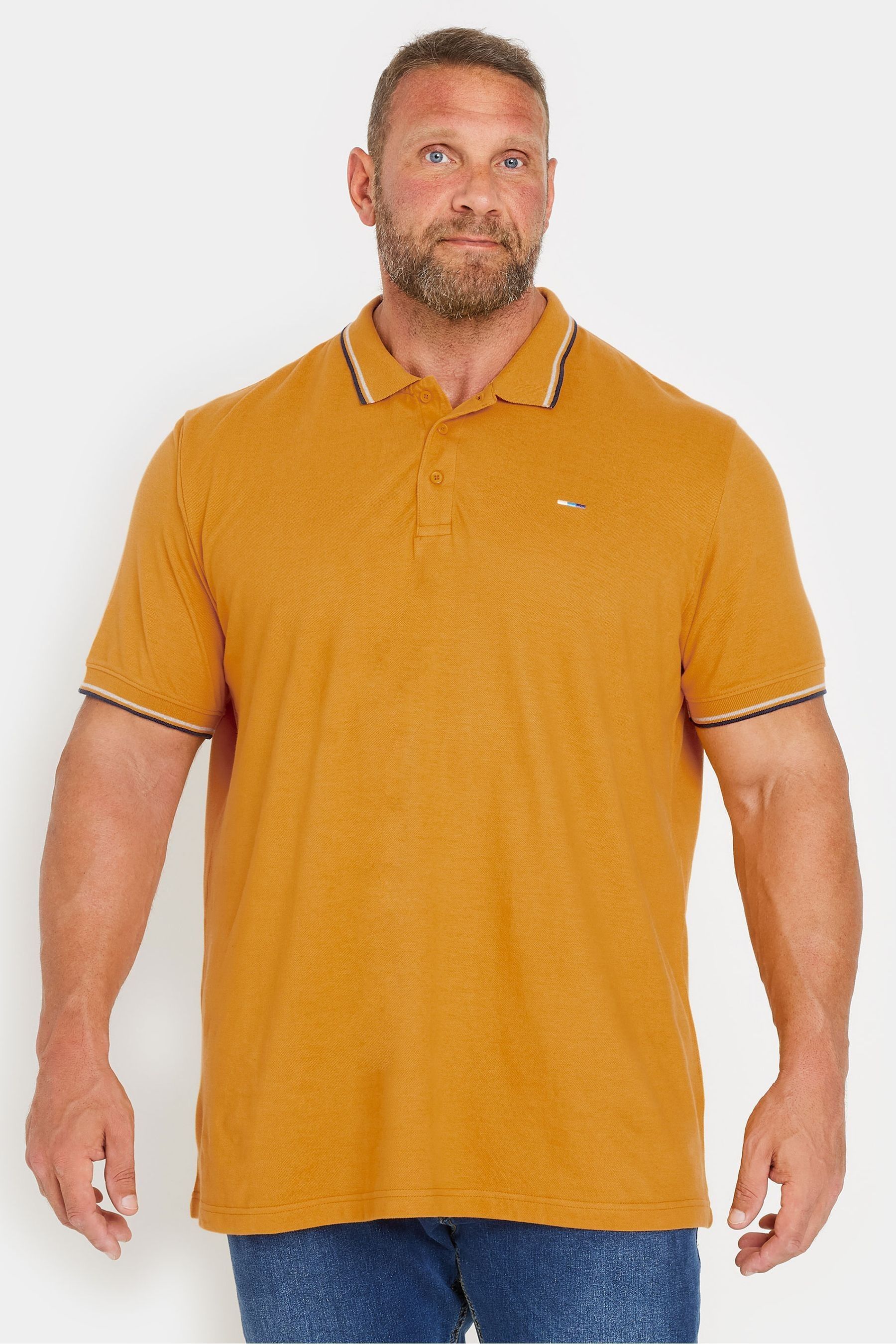 Yellow polo shirt big and tall top