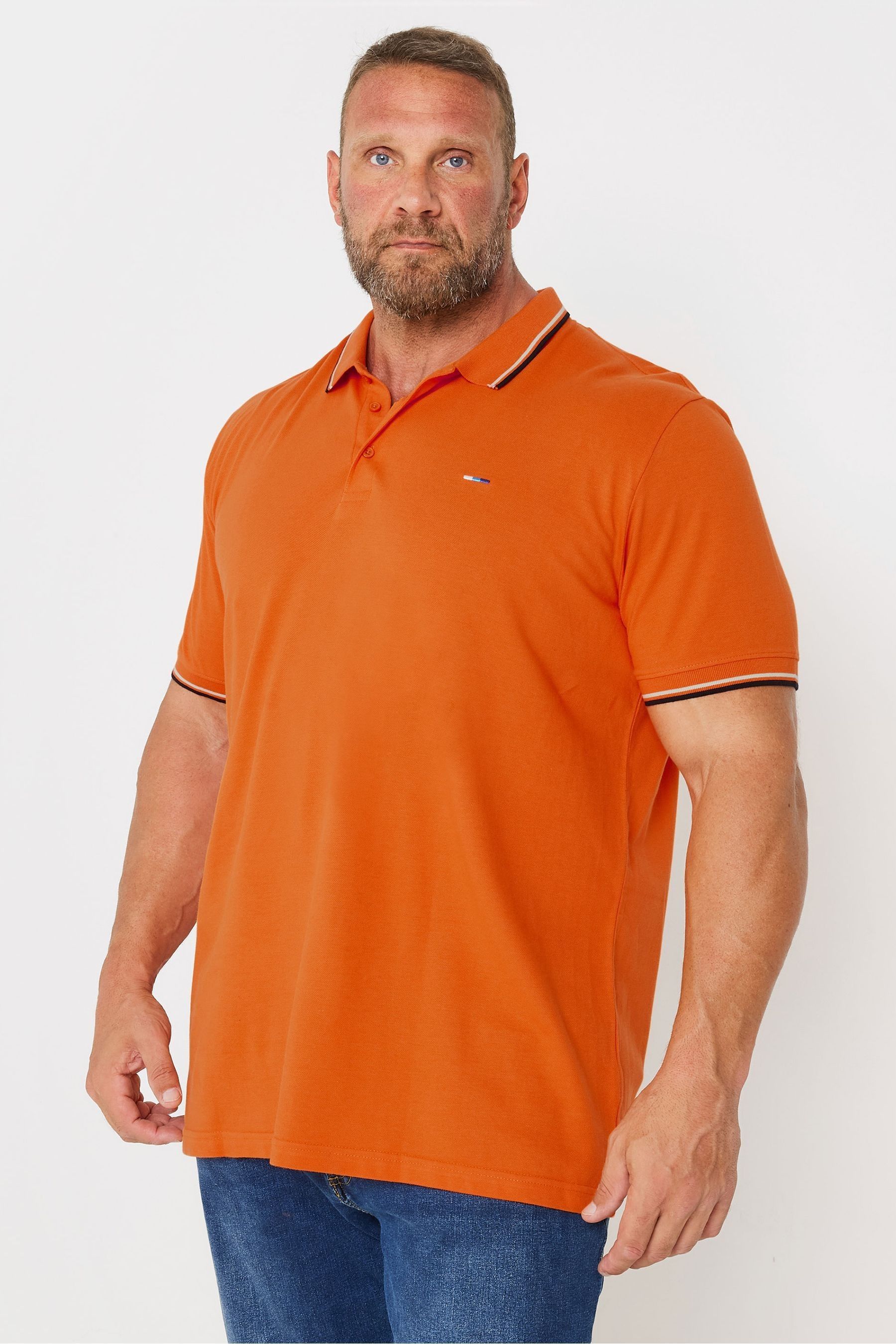 Buy BadRhino Big Tall Orange Tipped Polo Shirt from Next New Zealand