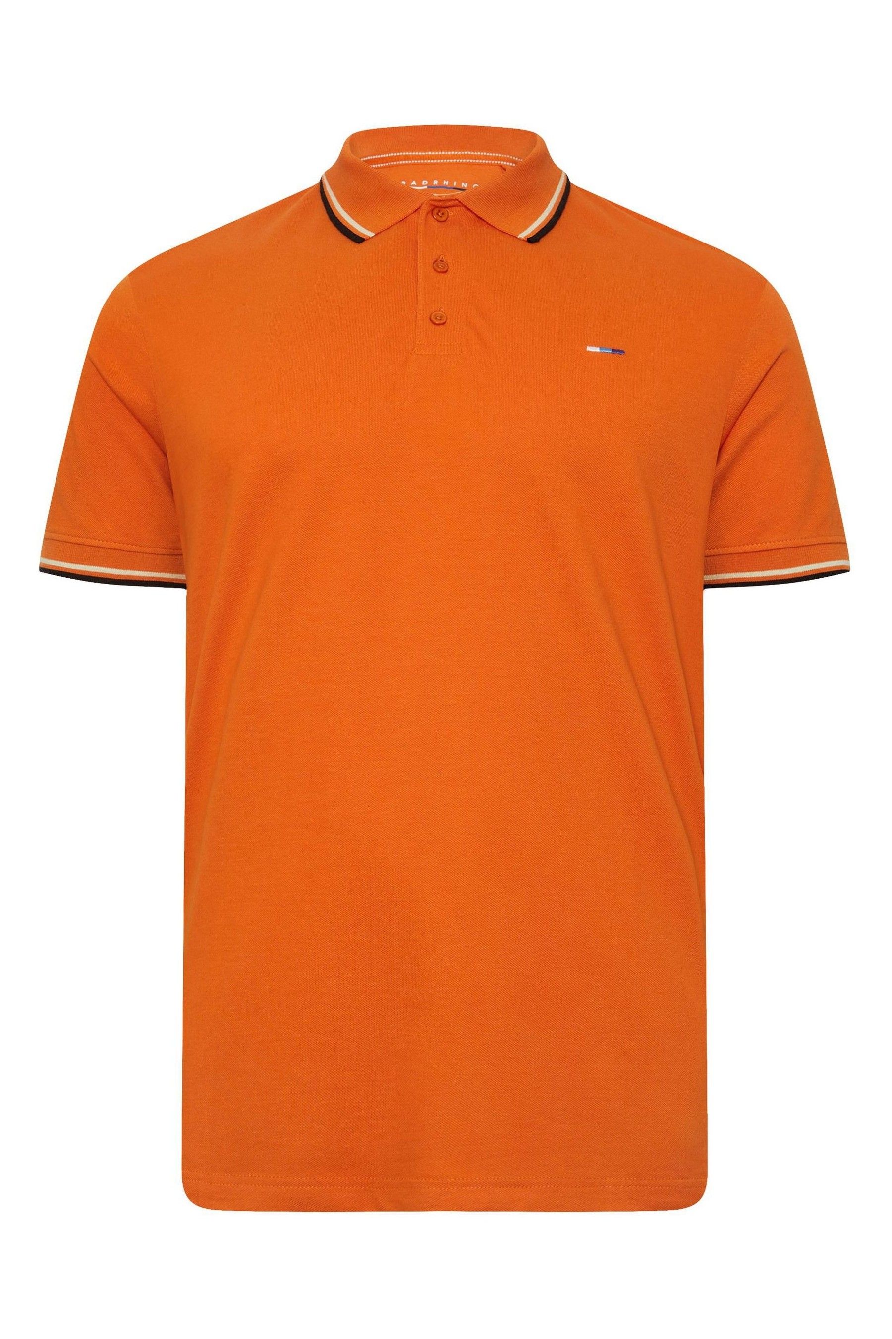 Buy BadRhino Big Tall Orange Tipped Polo Shirt from Next Norway