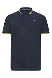 BadRhino Big & Tall Blue Tipped Polo Shirt - Image 2 of 3