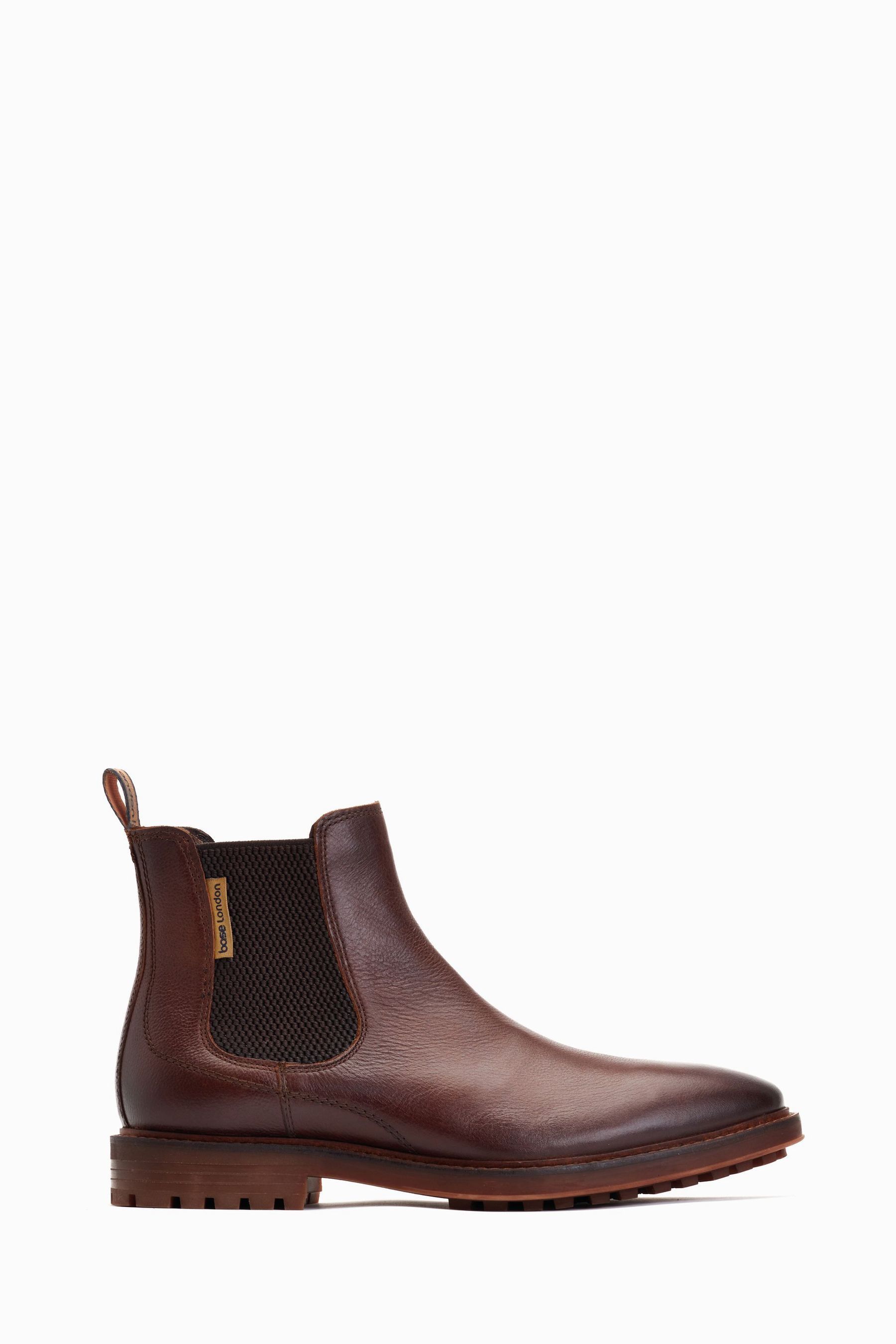 Mens Base London Douglas Pull On Chelsea Boots brown