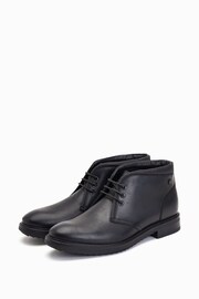 Base London Bartlett Lace-Up Chukka Black Boots - Image 2 of 6