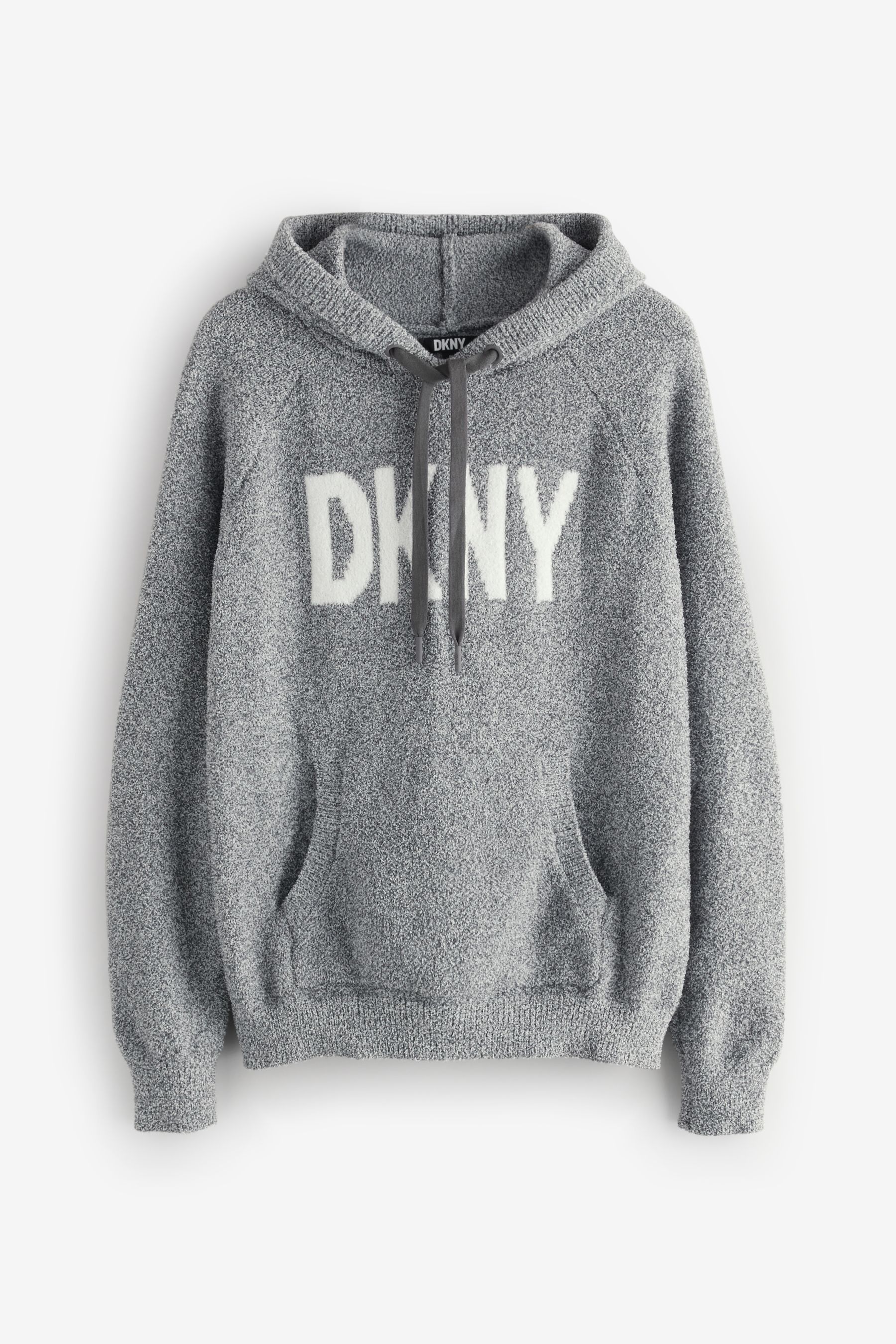 DKNY Grey Boucle Knit Hoodie Pant Lounge Set