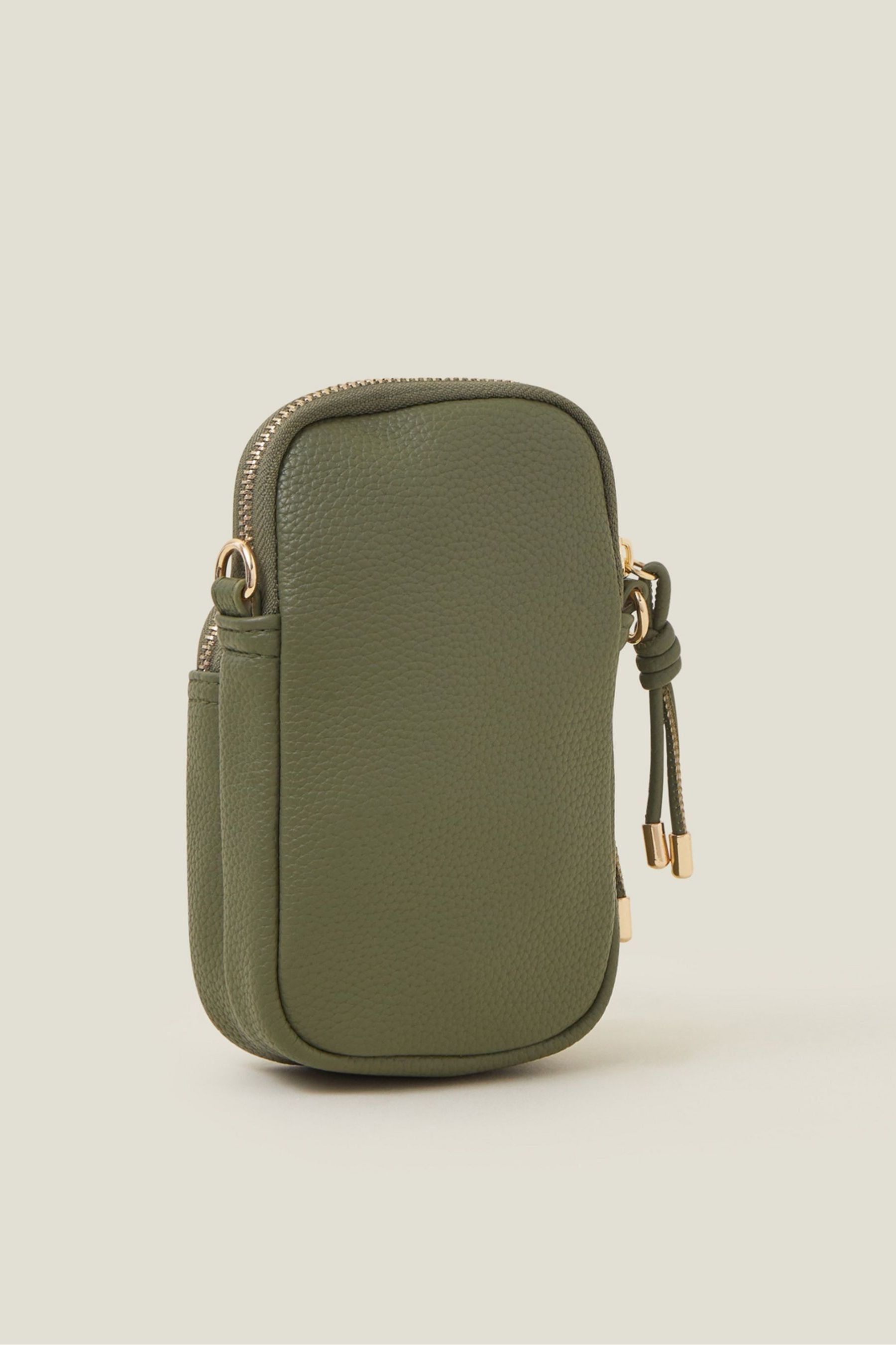 Accessorize Green Webbing Strap Phone Bag