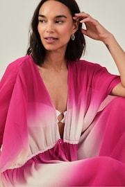 Accessorize Pink Maxi Pleated Kaftan - Image 2 of 4