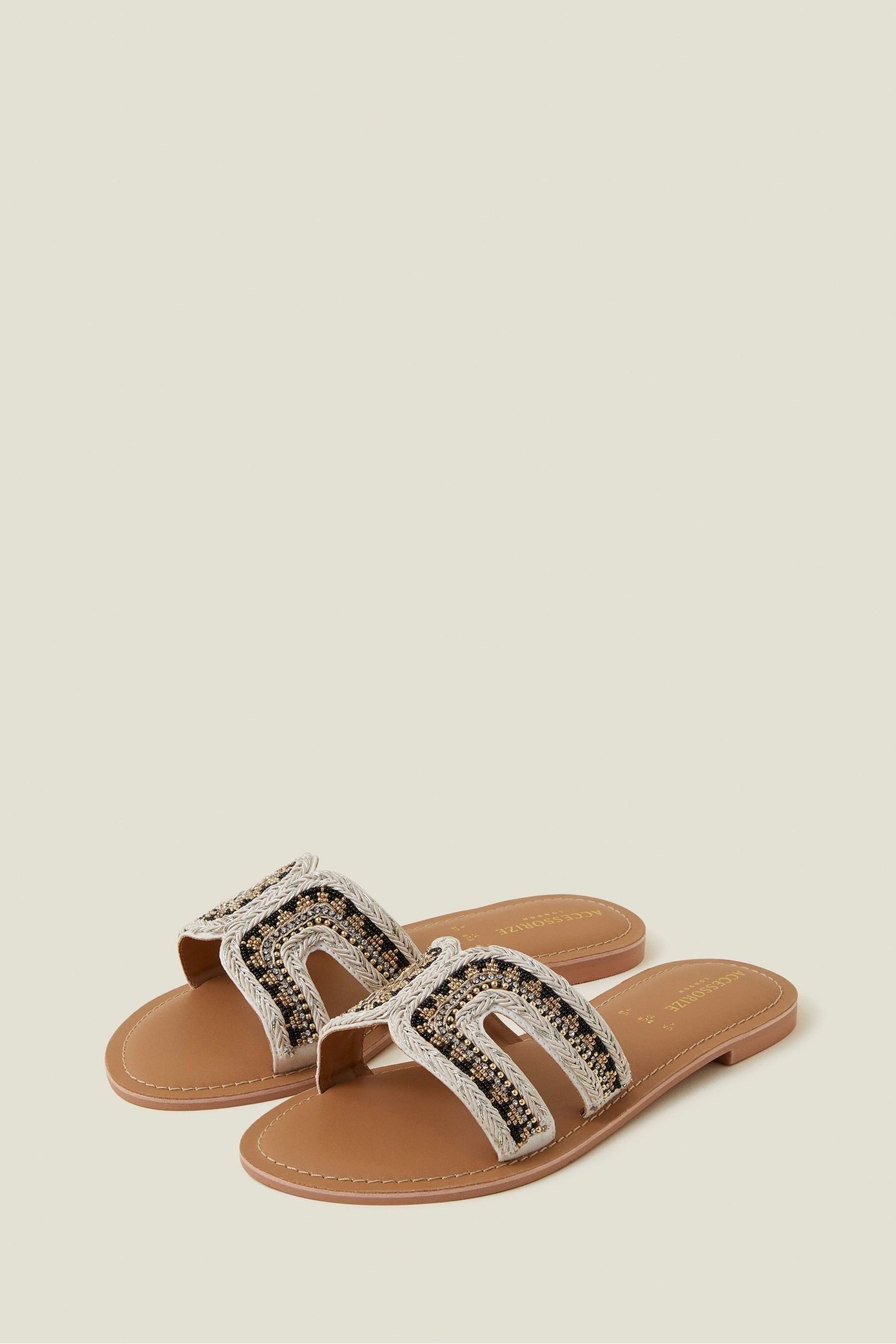 Black beaded sandals shop