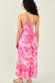 Accessorize Pink Tie Dye Bandeau 100% Cotton Dress - Image 2 of 4