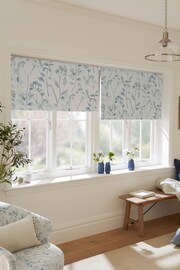 Blue Ready Made Roller Blind Moisture Resistant Isla Floral - Image 2 of 6