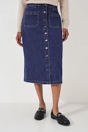 Crew Clothing Company Blue Mia Denim Skirt - Image 3 of 5