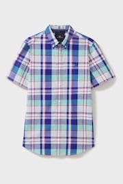 Crew Clothing Company Blue Short Sleeve Madras Check Shirt - Image 5 of 5