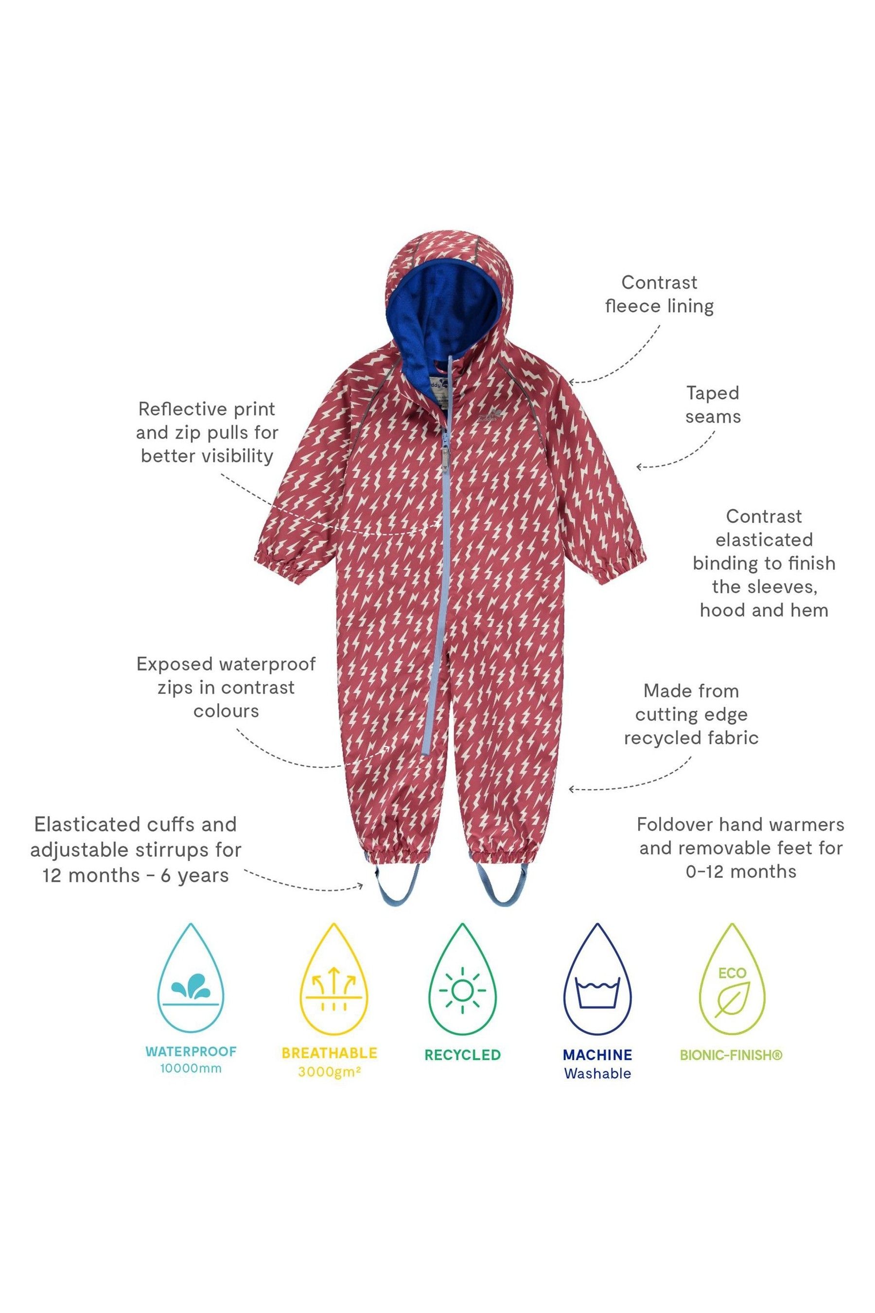 Baby waterproof all in one with feet on sale