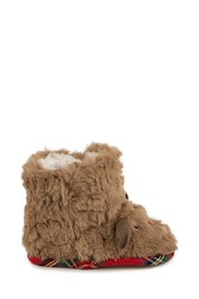 Totes Brown Childrens Toddler Cosy Reindeer Bootie Slippers - Image 2 of 5