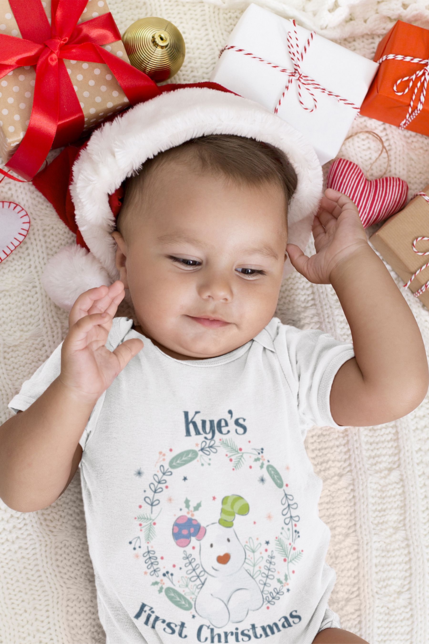 Buy Star Editions Personalised Snowdog First Christmas White Babygrow from the Next UK online shop