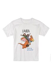 Star Editions Childrens White Personalised Flying Doctors Zog 100% Cotton T-Shirt - Image 1 of 2