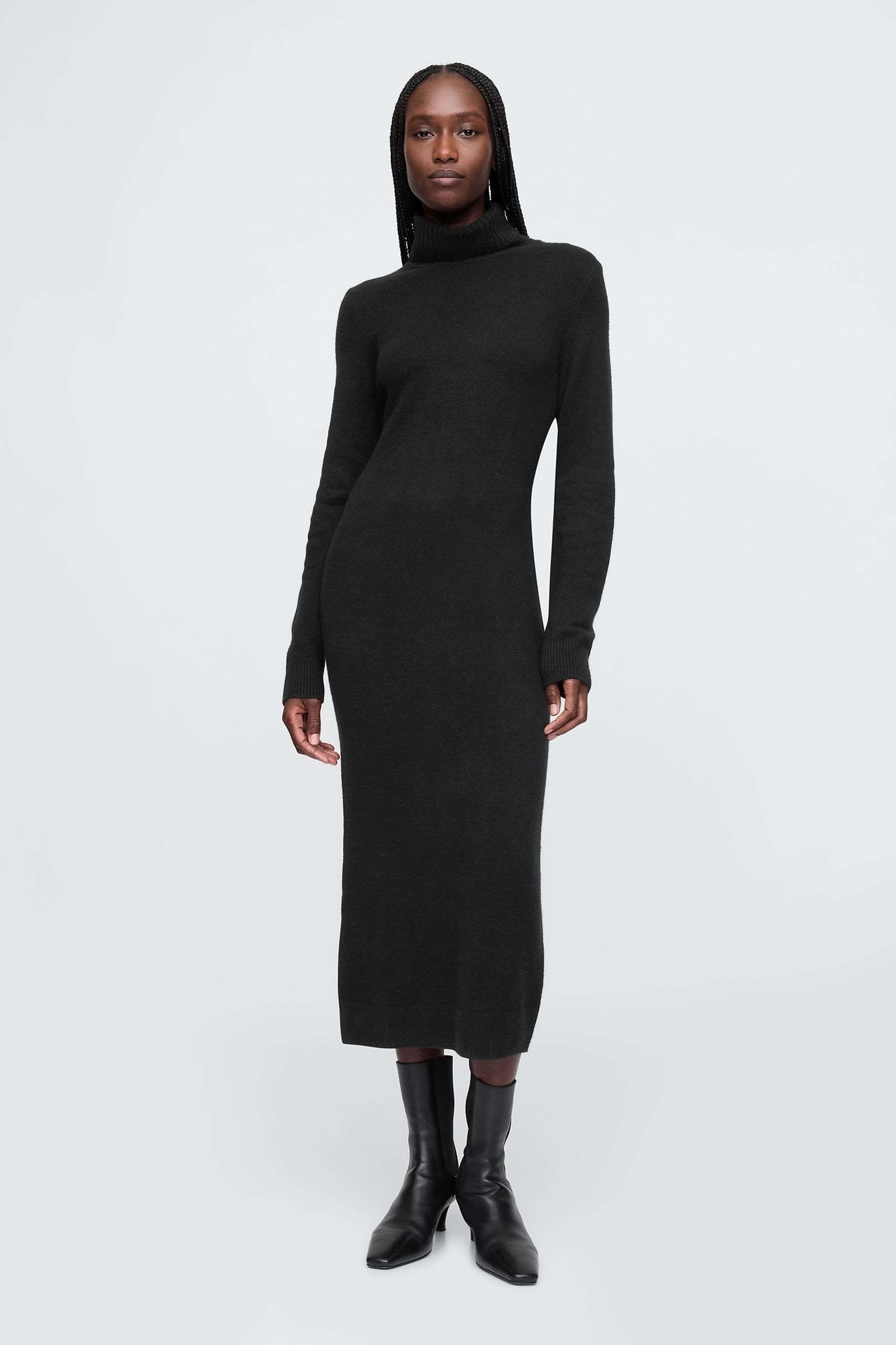 Buy Gap Black CashSoft Turtle Neck Maxi Jumper Dress from Next Luxembourg