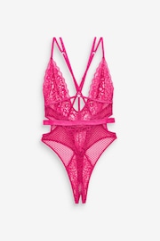 Ann Summers Pink Obsession Floral Lace Crotchless Body - Image 6 of 6