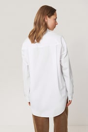 Jigsaw White Heritage Cotton Relaxed Shirt - Image 4 of 6