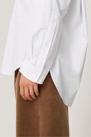 Jigsaw White Heritage Cotton Relaxed Shirt - Image 5 of 6