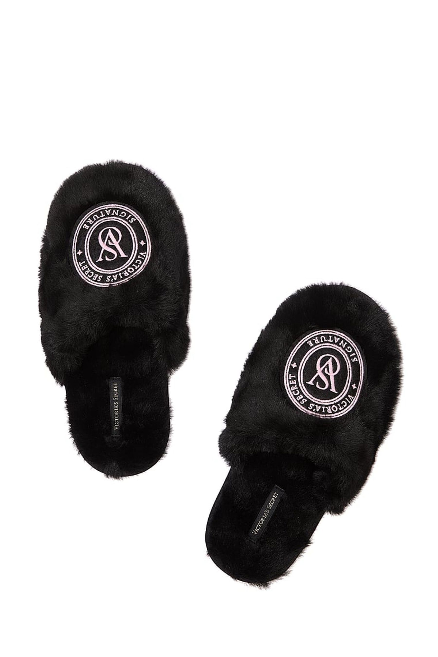 Victoria secret black slippers new arrivals