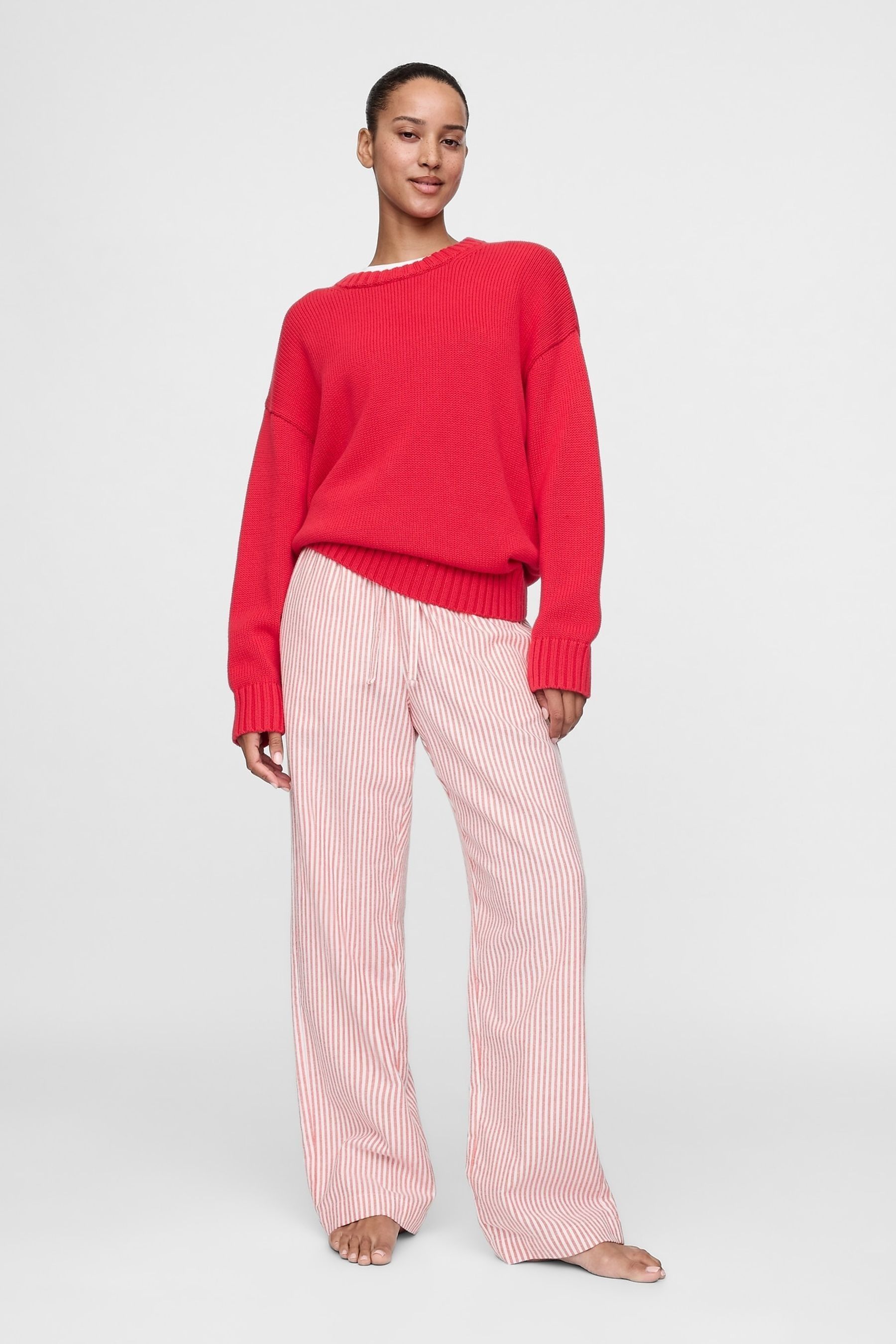 Buy Gap Red Matching Family Christmas 100 Cotton Stripe Pyjama Bottoms from Next Iceland